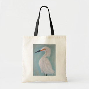 Great White Egret Fine Art Painting Tote Bag