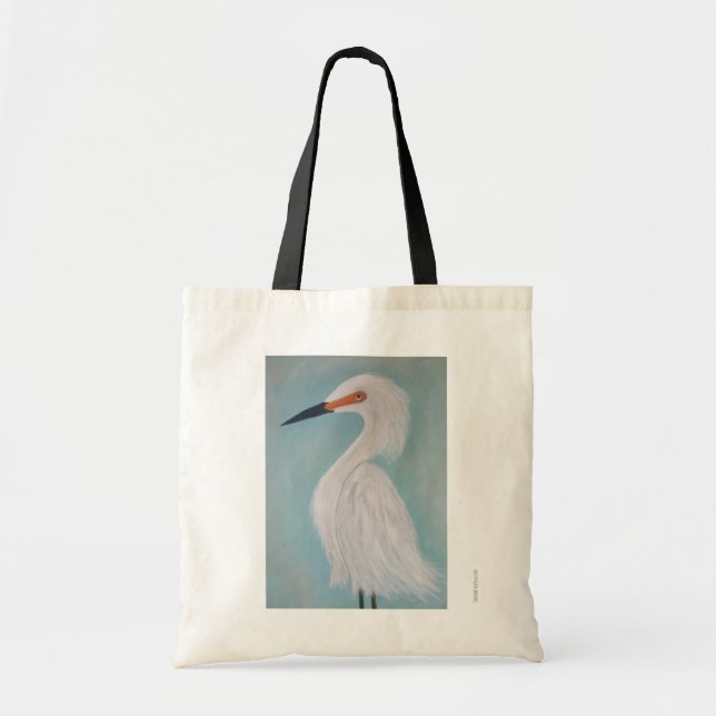 Great White Egret Fine Art Painting Tote Bag (Front)