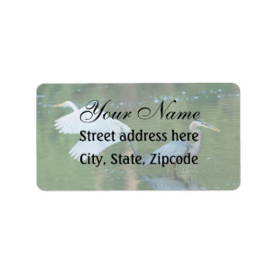 Great White Egret Label