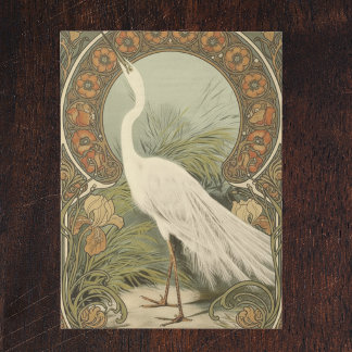 Great White Egret Ornithological Bohemian Poster  Tissue Paper