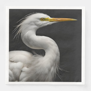 Great White Egret Portrait II Napkin