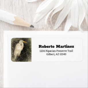 Great White Egret Water Bird Digital Art Painting