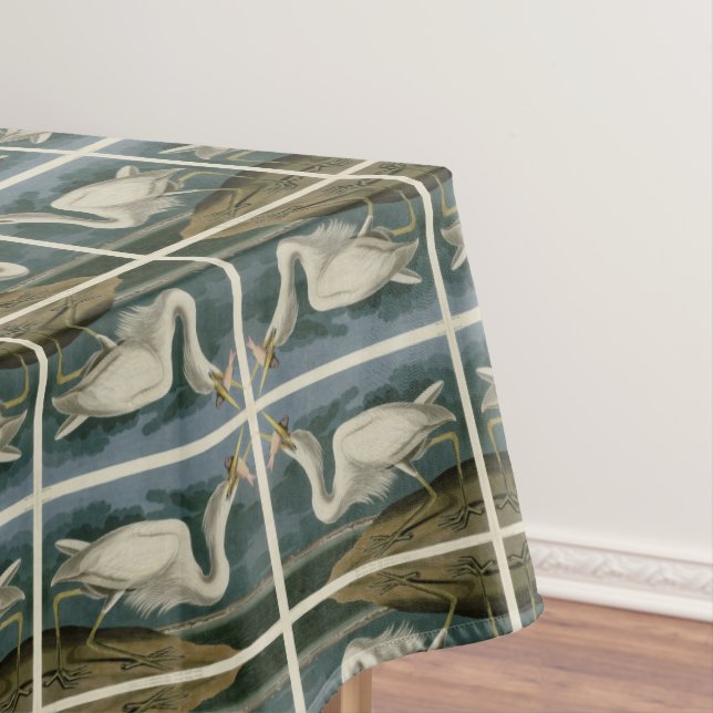 Great White Heron, from Audubon's Birds of America Tablecloth (In Situ)