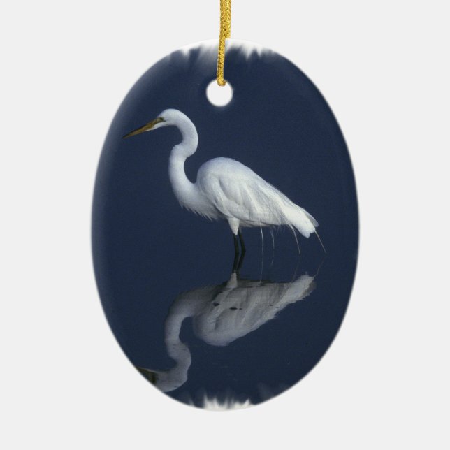 Great White Heron Ornament (Front)