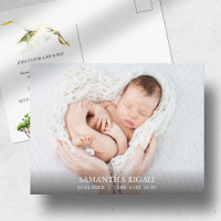 Great White Heron Photo Birth Announcements