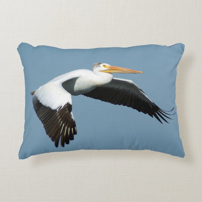 Great White Pelican accent pillow (Front)