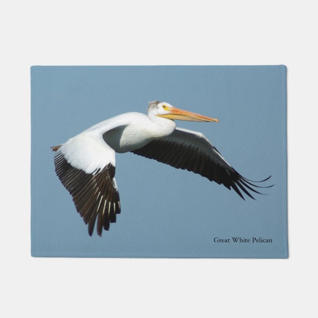 Great White Pelican door mat (Front)