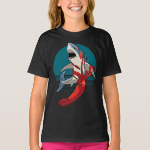 Great White Shark and Giant Squid T-Shirt