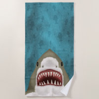 Great White Shark Attack Funny Fish Head Ocean Sea