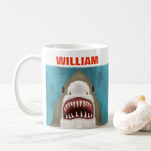 Great White Shark Attack Personalised Ocean Funny Coffee Mug