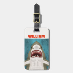 Shark Luggage Tags Bag Tags Zazzle UK