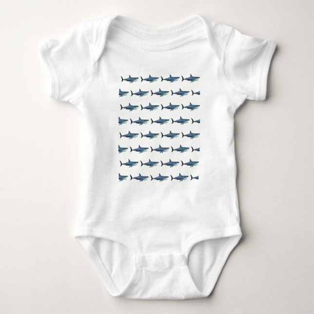 Great White Shark  Baby Bodysuit (Front)