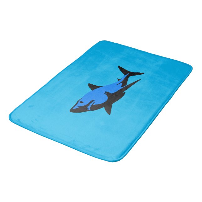 Great white shark bath mat (Angled)