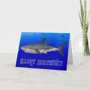 Great White Shark Birthday Card