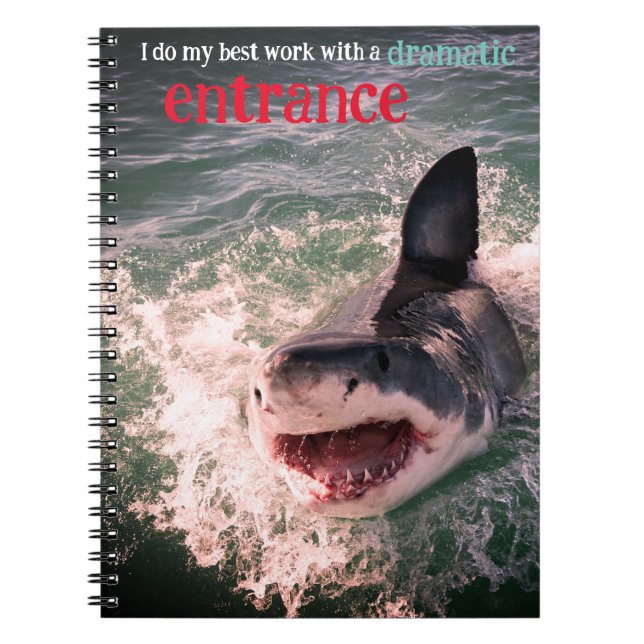 Great white shark breaching notebook (Front)