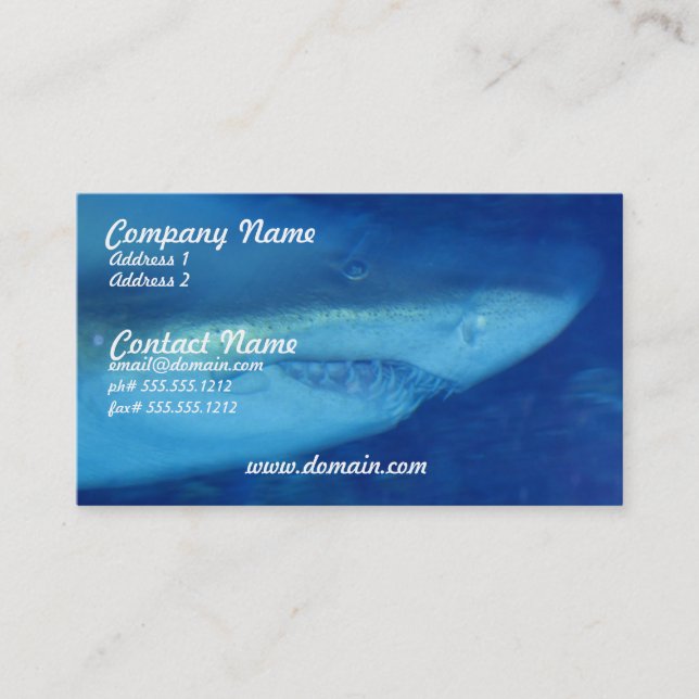 Great White Shark Business Card (Front)