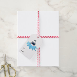 Great White Shark Cartoon Gift Tags