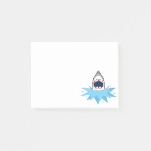 Great White Shark Cartoon Post-it Notes