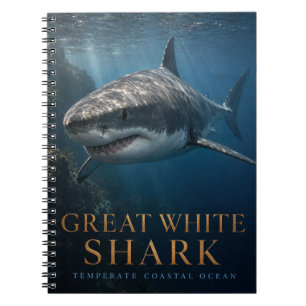 Great White Shark Coastal Ocean ANIMALS Notebook