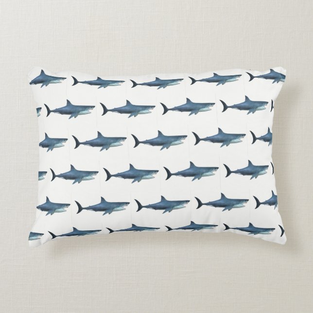 Great White Shark  Decorative Cushion (Front)