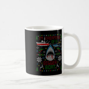 Great White Shark Fishing Ugly Christmas Sweater P Coffee Mug