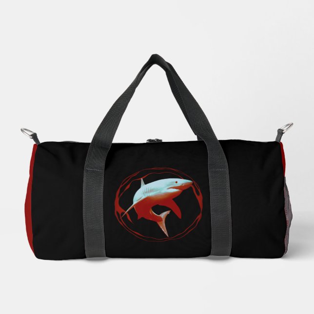 Great White Shark Graphic Design Duffle Bag (Front)