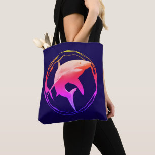 Great White Shark Graphic Design Tote Bag
