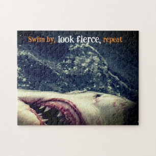 Great white shark jaws jigsaw puzzle