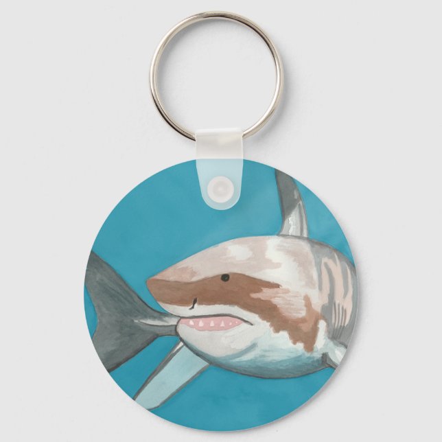 Great White Shark Key Chain (Front)