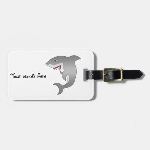 Great white shark luggage tag