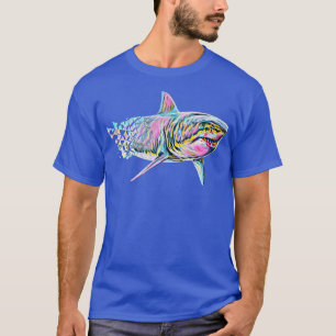 Great White Shark Motif Sharks 312  T-Shirt