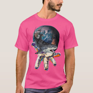 Great White Shark Motif Sharks Predator colourful T-Shirt
