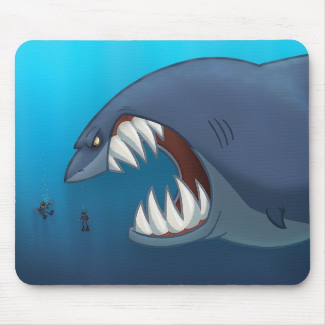 Great White Shark Mousepad (Front)