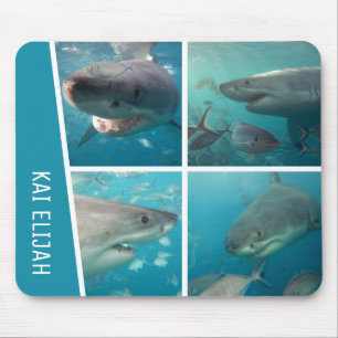 Great White Shark Ocean Australia Photo Collage Mouse Mat