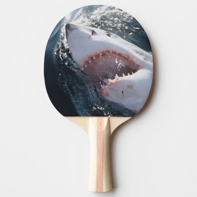 Great White Shark on sea Ping Pong Paddle (Front)