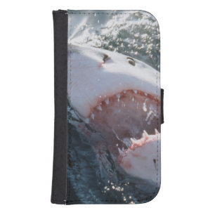 Great White Shark on sea Samsung S4 Wallet Case