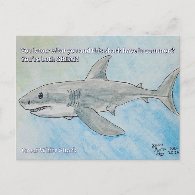 Great White Shark Postcard (Front)