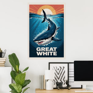 Great White Shark Poster