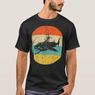 Great White Shark Retro Style Megalodon  T-Shirt