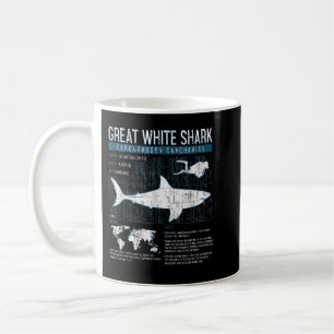 Great White Shark Science Sharks Facts Geek Graph Coffee Mug