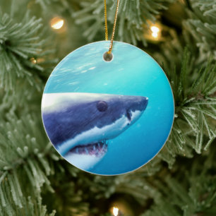 Great White Shark   South Africa Ceramic Tree Decoration