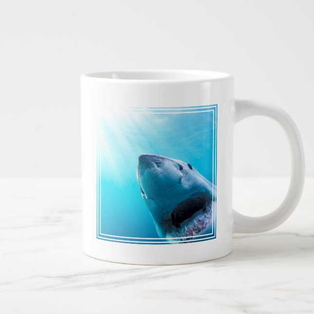 Great White Shark | South Africa Large Coffee Mug (Right)