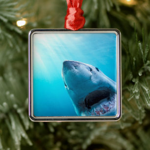 Great White Shark South Africa Metal Tree Decoration