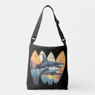 Great White Shark Surfboards Crossbody Bag