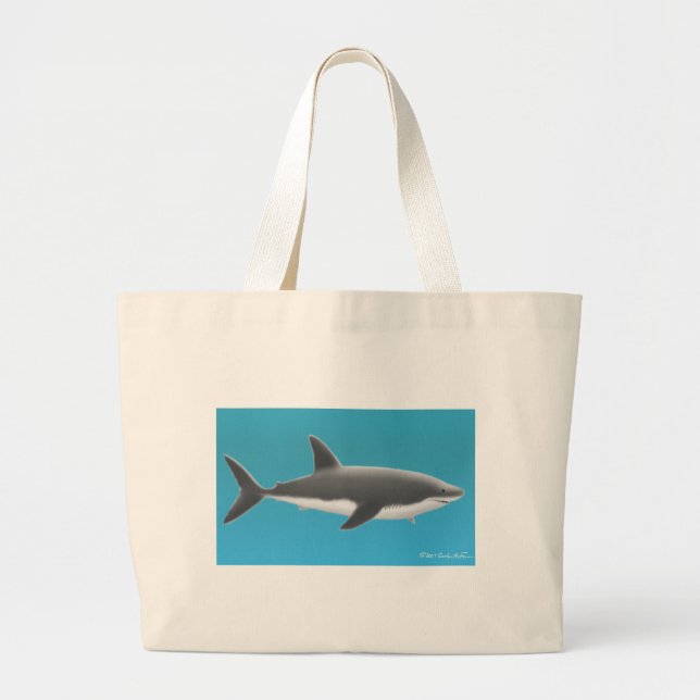 Great White Shark Tote Bag (Front)