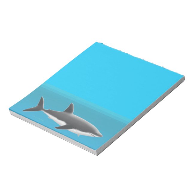 Great White Shark Underwater Notepad (Rotated)
