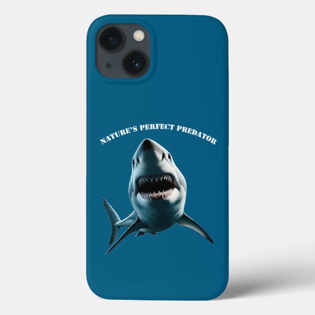 Great White Shark Underwater with Open Mouth URM Case-Mate iPhone Case (Back)