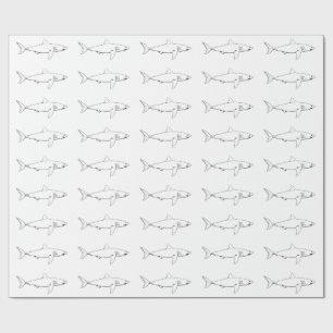 Great White Shark Wrapping Paper