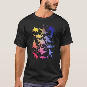 Great White Sharks Hammerhead Shark Vintage Graph T-Shirt