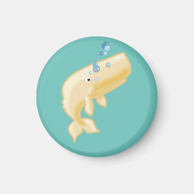 Great White Whale Magnet (Front)